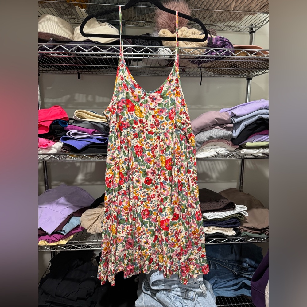 NATURAL LIFE - tiered mini dress - multi colored - XL